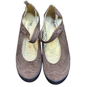 Jambu J-41‎ Libby Shoes Womens Size 9 Brown Mary Jane Flats Comfort Hook & Loop